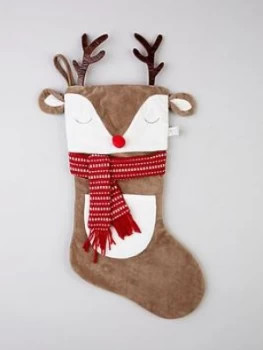Sass & Belle Reindeer With Antlers Christmas Stocking