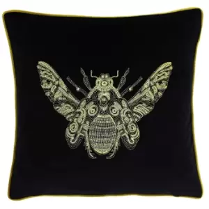 Paoletti Cerana Cushion Cover (One Size) (Black)