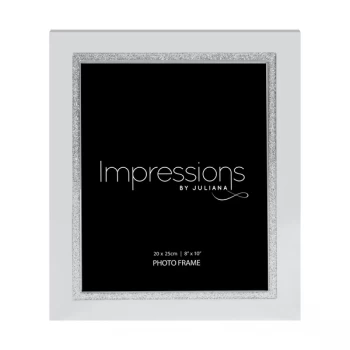 8" x 10" - Impressions Silver Colour Glitter Frame
