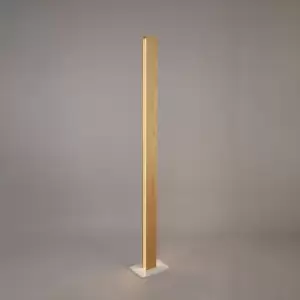 Strait LED Wooden Floor Lamp - Light Oak