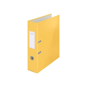 180 Cosy Lever Arch File Soft Touch A4, 80MM Width, Warm Yellow - Outer Carton of 6