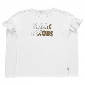 Marc Jacobs Children Girls Logo Long Sleeve T Shirt - Off White 117