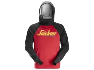 Snickers 28891604007 Logo Hoodie Chilli Red/Black XL
