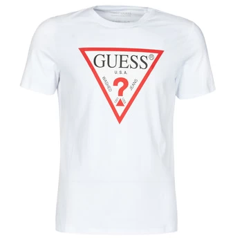 Guess CN SS Original LOGO TEE mens T shirt in White - Sizes XXL,S,M,L,XL,XS