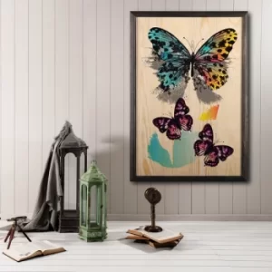 Butterfly Dream Multicolor Decorative Framed Wooden Painting