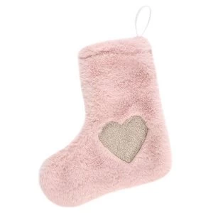 Blush Pink Plush Stocking