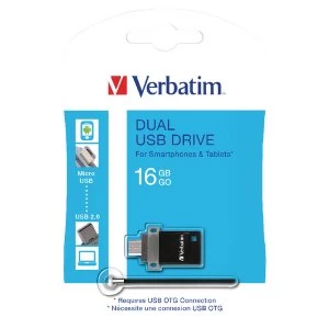 Verbatim Dual 16GB USB Flash Drive