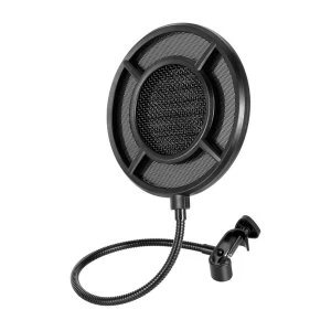 Thronmax P1 Microphone Pop Filter - Dual Layer Steel and Nylon Mesh, Curved Shield Design