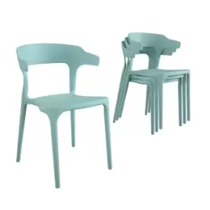 Dorel Felix Outdoor/Indoor Stacking Chair 4 Pack - Blue