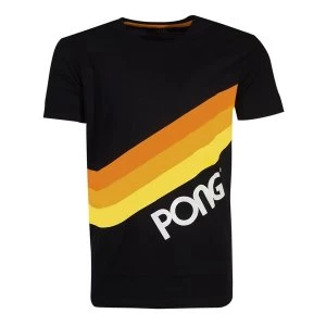 Atari - Pong Wave Stripe Mens X-Large T-Shirt - Black