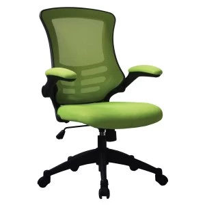 Eliza Tinsley Designer Mesh Chair with Folding Arms - Green