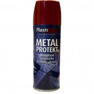 Plastikote Metal Protekt Aerosol Spray Paint Red 400ml