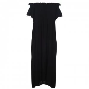 Watercult Whisper Bardot Dress - 006 BLACK