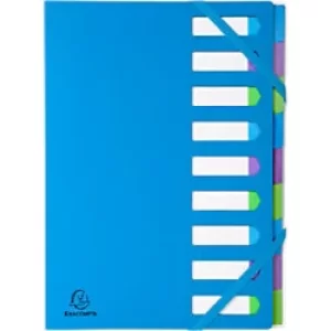 Campus Neon Multipart Files Harmonika A4, 9 Sections, Blue, Pack of 5