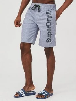 Superdry Classic Boardshorts - Grey, Size S, Men