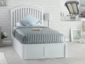 GFW Madrid 3ft Single White Wooden Ottoman Bed Frame