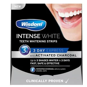 Wisdom Intense White Teeth Whitening Strips Charcoal