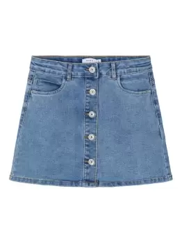 NAME IT A-shape Denim Skirt Women Blue