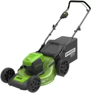 Greenworks GD60LM46 60v Cordless Push Rotary Lawnmower 460mm 1 x 2ah Li-ion Charger