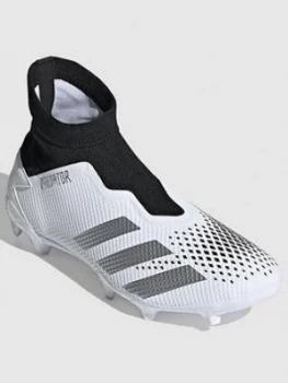 Adidas Predator Laceless 20.3 Firm Ground Football Boots - Silver