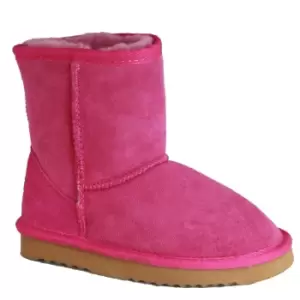 Eastern Counties Leather Childrens/Kids Charlie Sheepskin Boots (6 Child UK) (Pink)