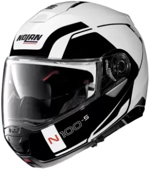Nolan N100-5 Consistency N-Com Helmet, black-white Size M black-white, Size M
