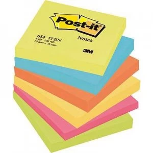 3M Sticky note 7000033977 76mm x 76mm Ultra yellow, Ultra blue, Neon orange, Ultra pink, Neon green 600 sheet