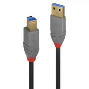 Lindy 0.5m USB 3.2 Type A to B Cable, Anthra Line