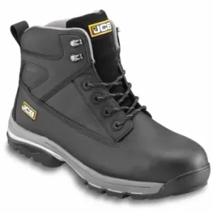 FAST-TRACK Safety Waterproof Work Boots Black - Size 10 - JCB