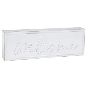Homestyle Standing Metal Plaque Welcome