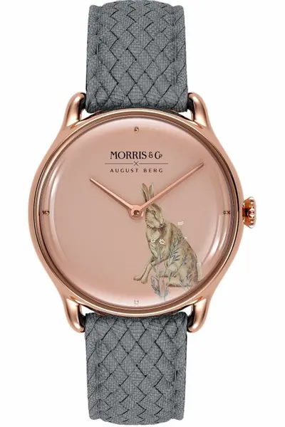 August Berg Forest Hare Grey and Rose Watch M1FH0830A18VCG9C - One Size