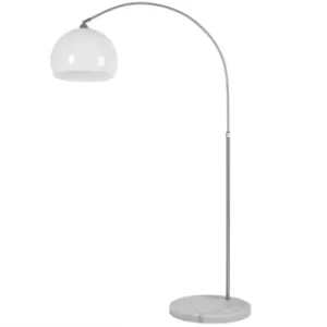 Deuba Design Arc Lamp Height-Adjustable 146-220cm Stable Marble Foot Switch Floor Standard Lamp Free-Standing Luminaire