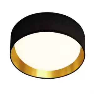 Gianna Integrated LED 1 Light Flush Ceiling Light Black, Gold
