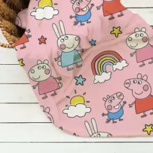 Peppa Pig Playful Reversible Fleece Blanket - Size: 100x150cm - Character