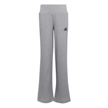 adidas Wide Leg Ribbed Joggers Girls - Grey