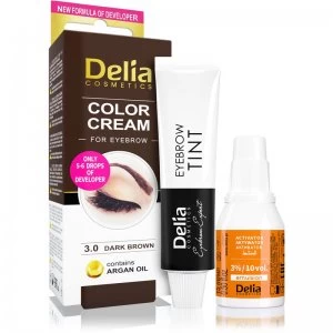 Delia Cosmetics Argan Oil Brow Color Shade 3.0 Dark Brown 15ml
