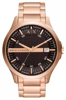 Armani Exchange AX2449 Mens (46mm) Black Dial / Rose Gold- Watch