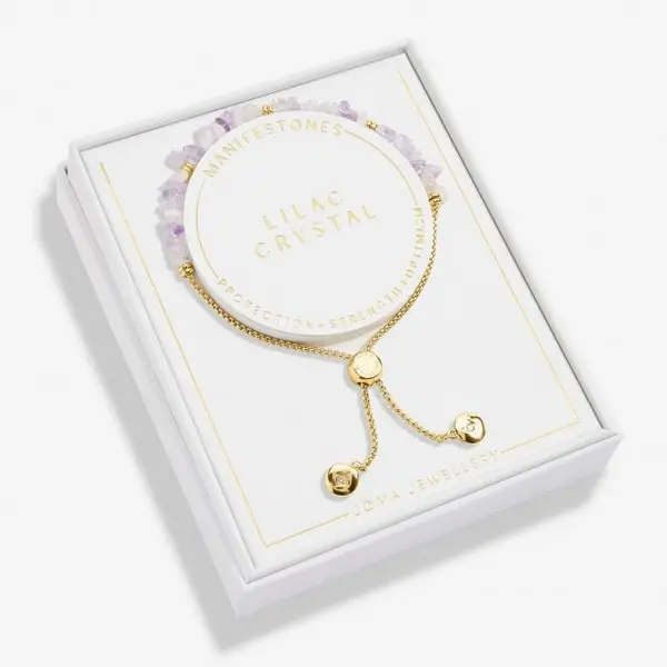 Mainfestones Lilac Crystal Gold Plated 24.5cm Adjustable Bracelet 6894