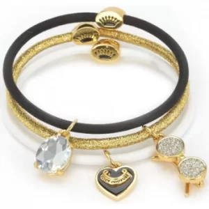 Ladies Juicy Couture PVD Gold plated Charmy Elastics Hair Elastics