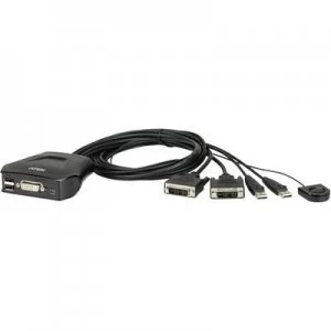 ATEN CS22D-AT 2 ports KVM changeover switch DVI USB 1920 x 1200 p