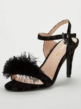 Miss KG Perry Pom Heel Sandal - Black, Size 4, Women