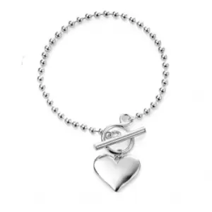 Beginnings Sterling Silver Heart Ball Chain Bracelet B5073