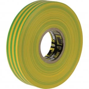 Everbuild Electrical Insulation Tape Yellow / Green 19mm 33m