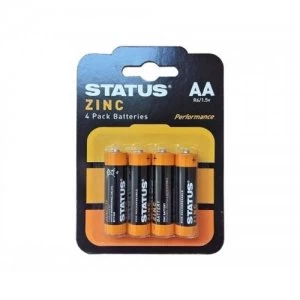 Status AA Zinc Batteries - 4 Pack