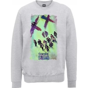 DC Comics - Suicide Squad Movie Poster Mens XX-Large Sweatshirt - Grey