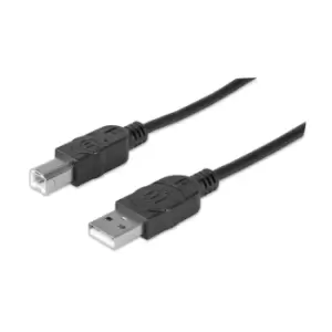 Manhattan USB-A to USB-B Cable, 1.8m, Male to Male, Black, 480...