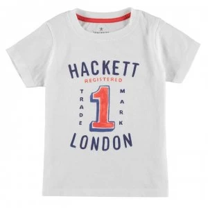 Hackett Hackett Short Sleeve No 1 Print T Shirt - 800 Navy