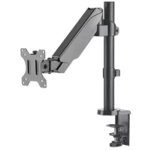 Manhattan TV & Monitor Mount Desk Full Motion (Gas Spring) 1 screen Screen Sizes: 10-27" Black Clamp or Grommet Assembly VESA 75x75 to 100x100mm Max 8