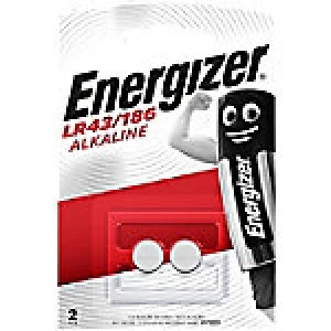 Energizer Button Cell Batteries LR43 1.5V Alkaline 2 Pieces