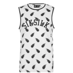 SikSilk Silksilk x Space Jam A New Legacy Basketball T Shirt - White